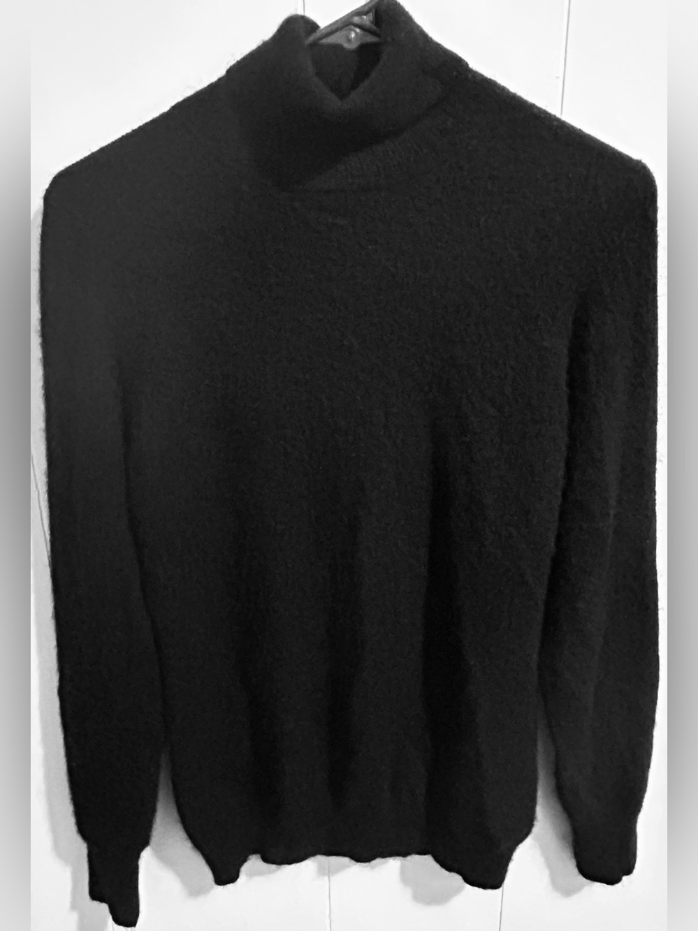 Citizen Cashmere Paris Women's Black 100% Brushed Cashmere Turtleneck Sweater XL